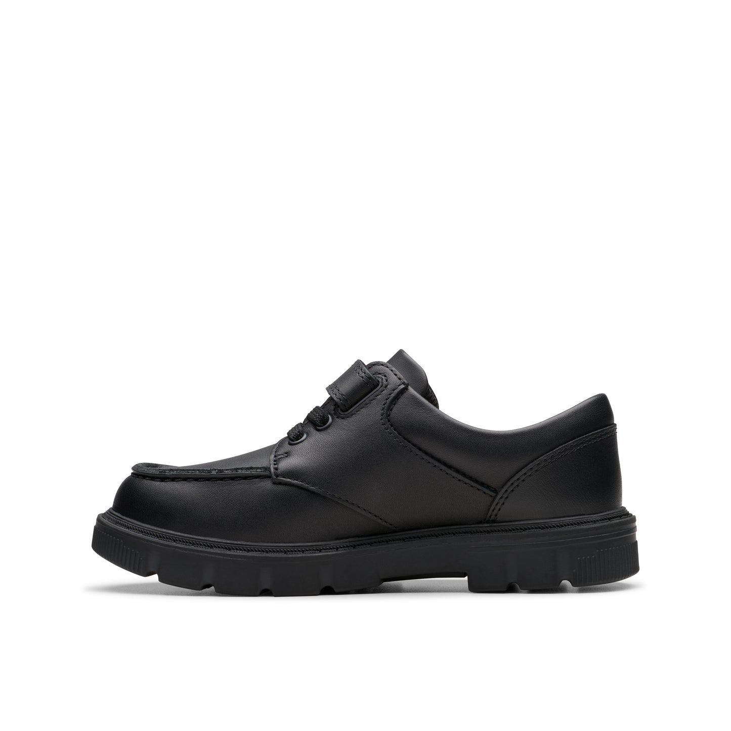 Clarks Lorcam Lane K Boys Black School Shoes