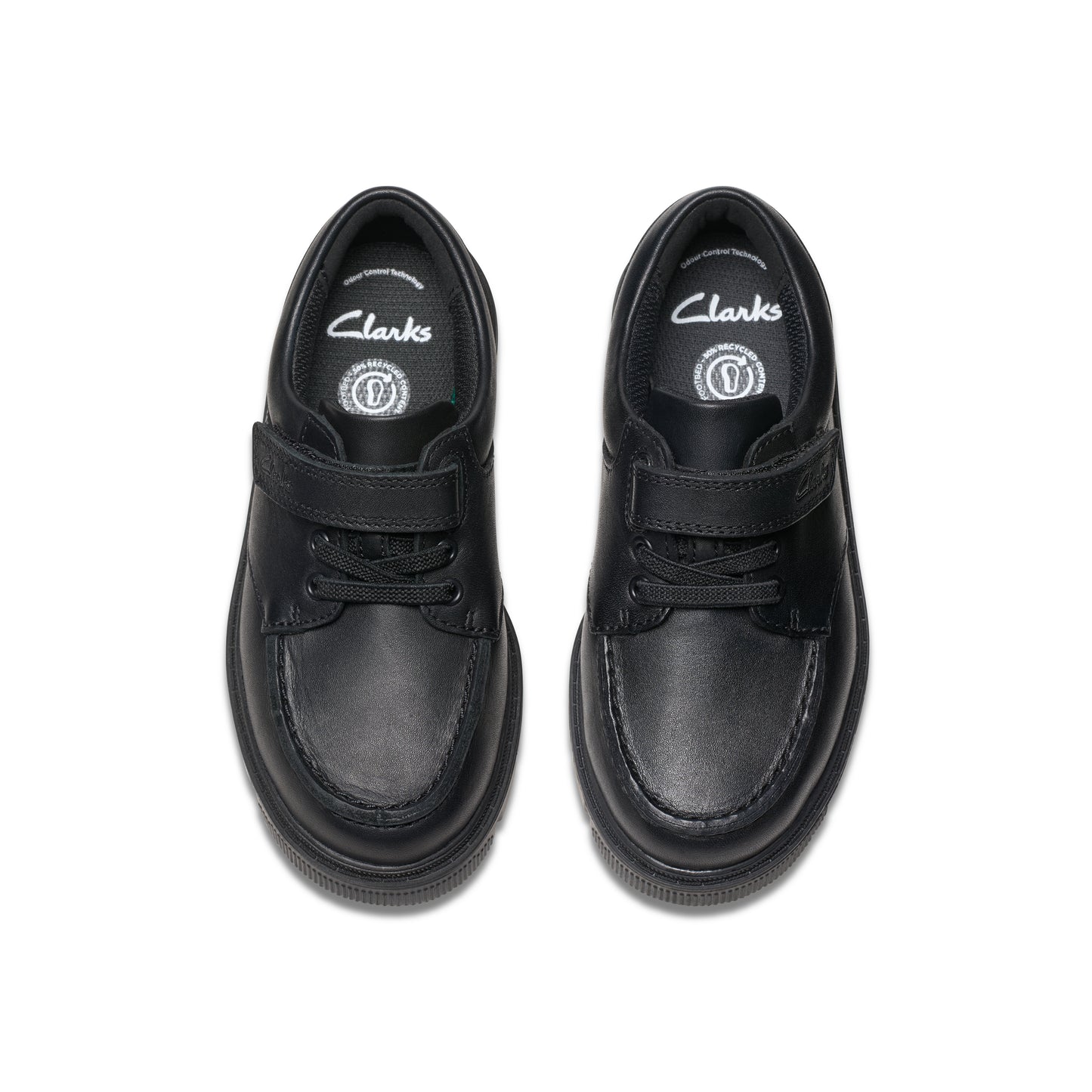 Clarks Lorcam Lane K Boys Black School Shoes