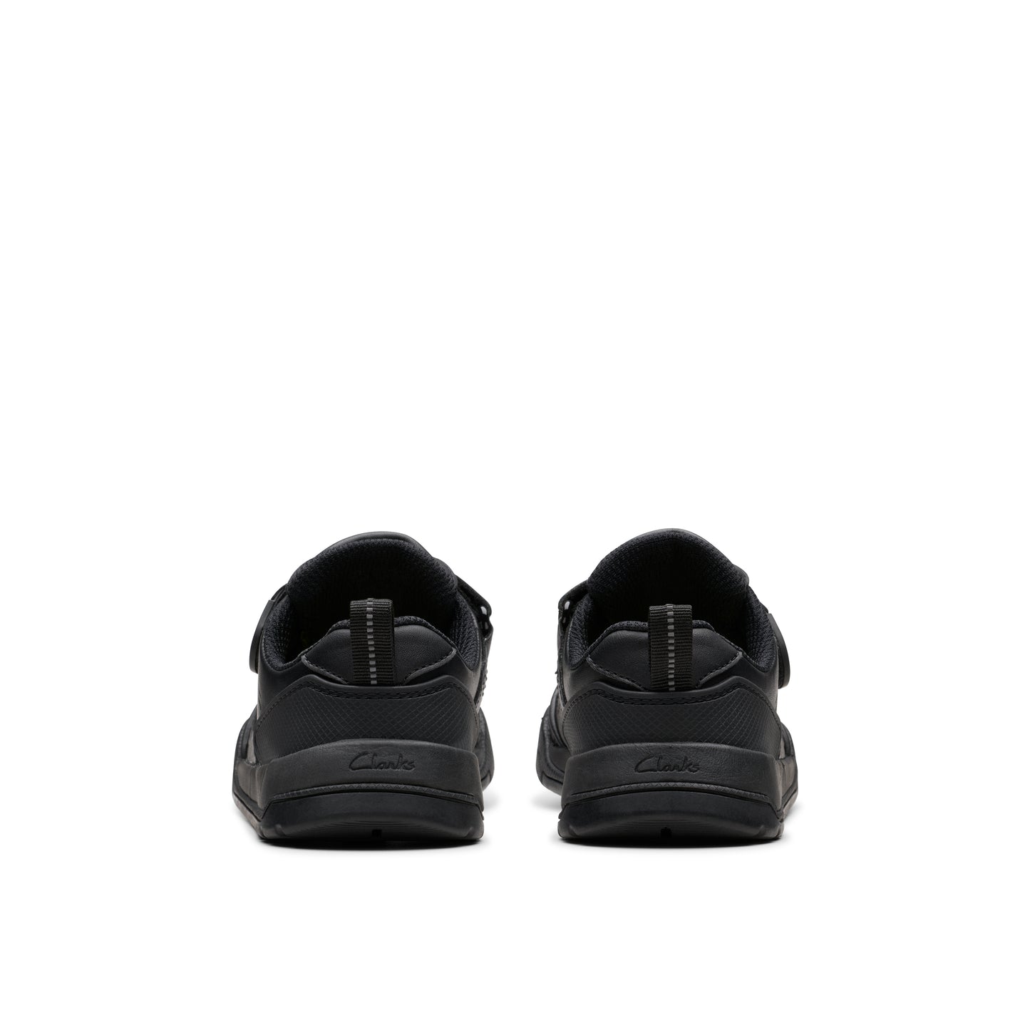 Clarks Laser Track K Boys Black School Shoes