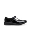 Clarks Relda Gem K Girls Black Patent T-Bar School Shoes