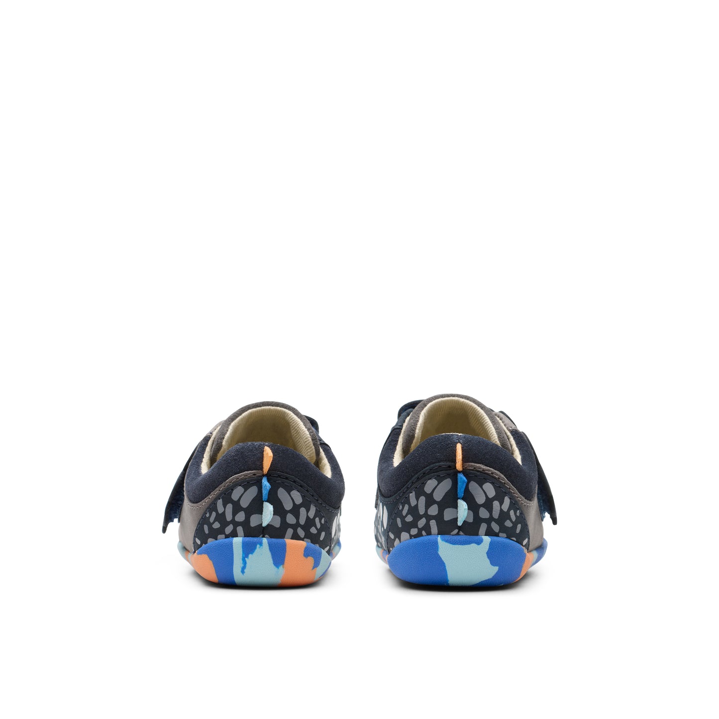 Clarks Roamer Tri T Boys Grey Blue Pre-Walker Shoes