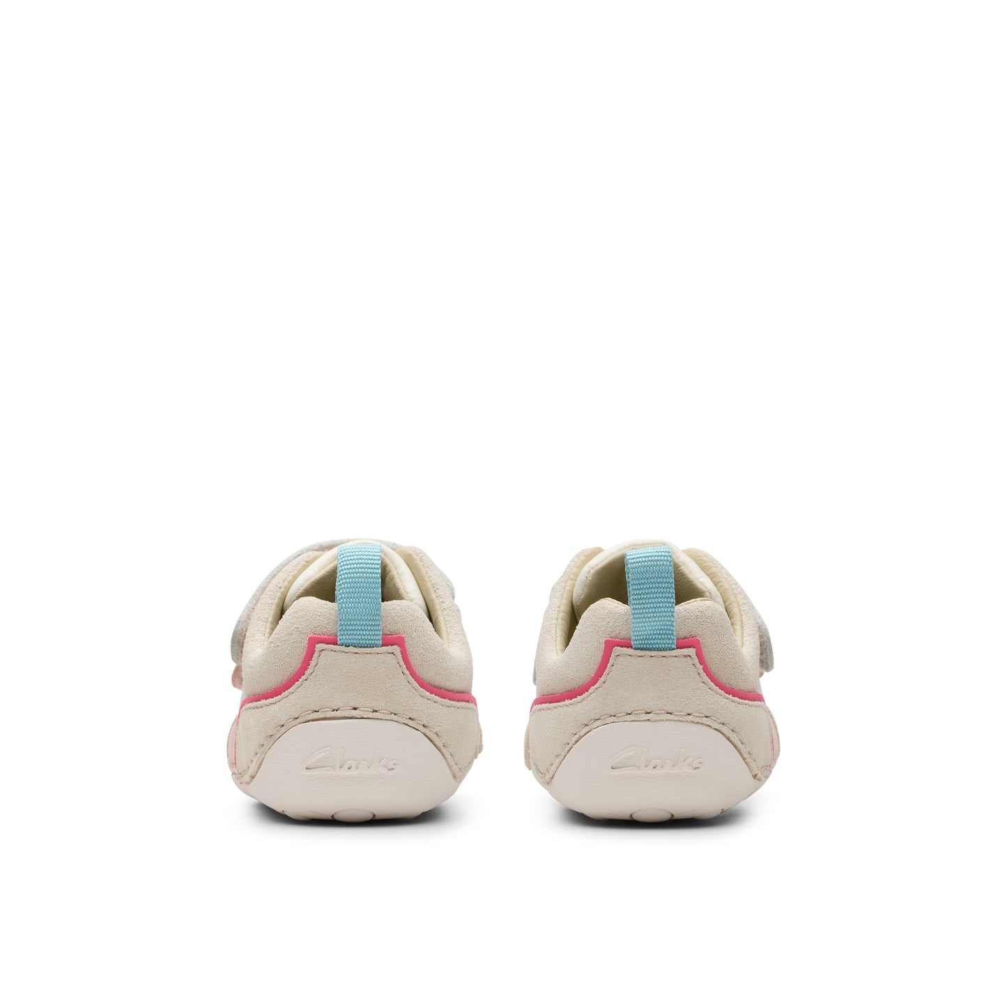 Clarks Tiny Oslo T Girls White Combi Pre Walker Shoe