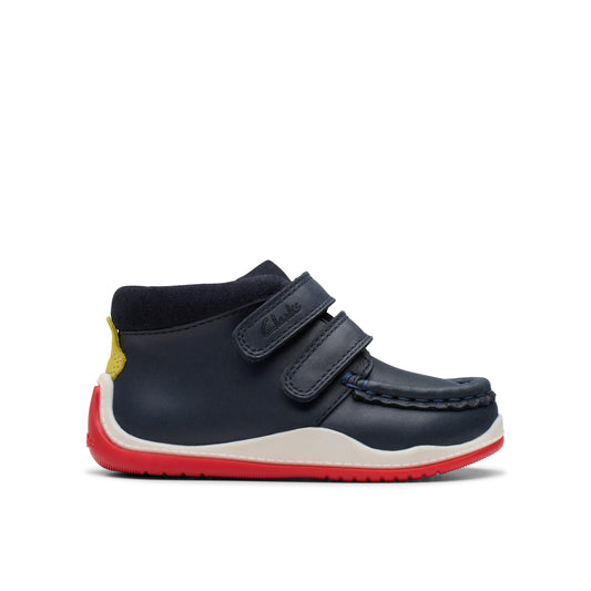 Clarks Noodle Play T Boys Navy Ankle Boot