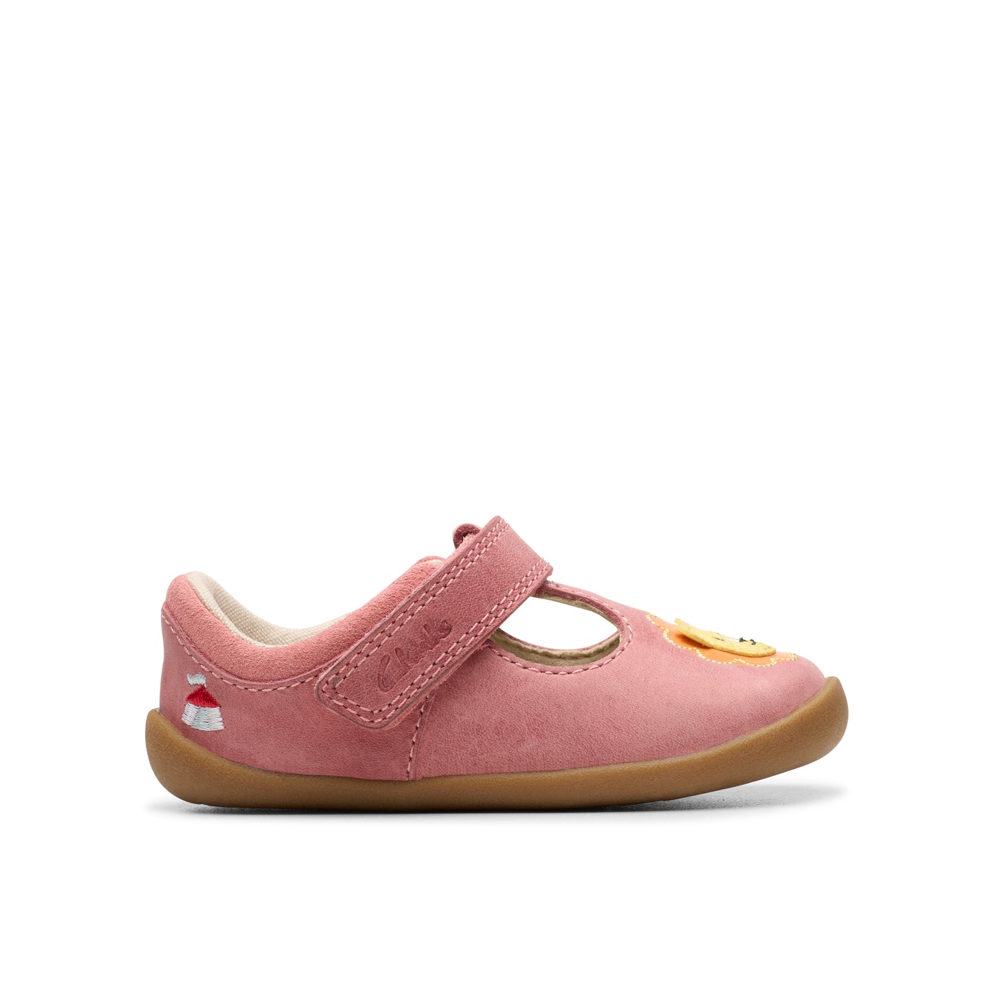 Clarks Roamer Hats T Girls Pink T-Bar Shoe
