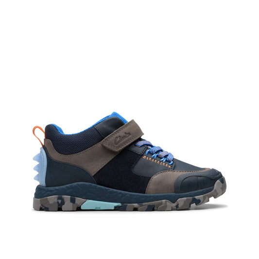 Clarks Steggy 2 Glow K Boys Navy Ankle Boot