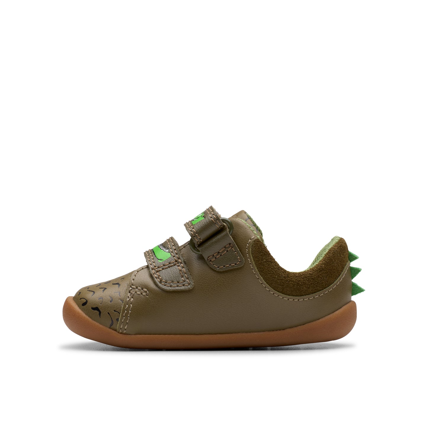 Clarks Roamer Snap T Boys Khaki Baby Shoes