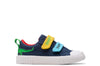 Clarks Foxing Ace T Boys Navy Crocodile Canvas Shoe