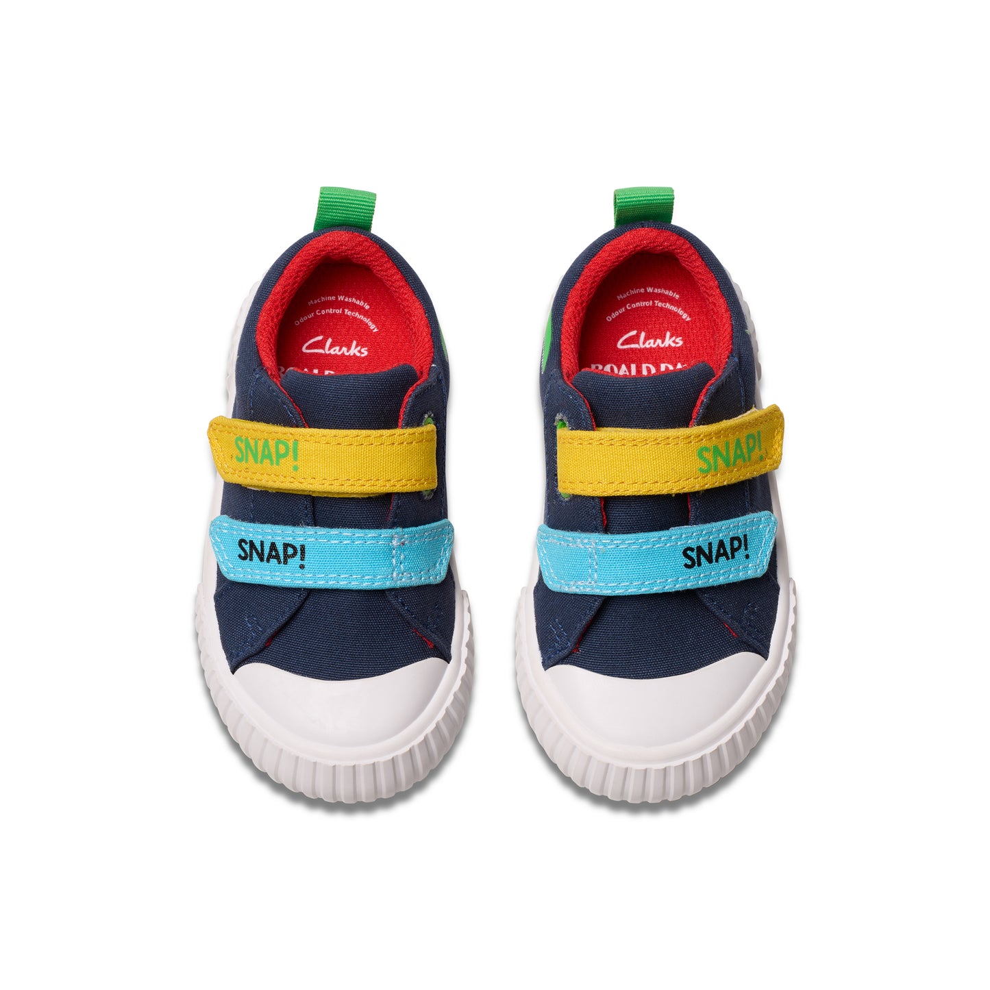 Clarks Foxing Ace T Boys Navy Crocodile Canvas Shoe