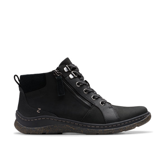 Clarks Orlene Top Womens Black Waterproof Lace Boot