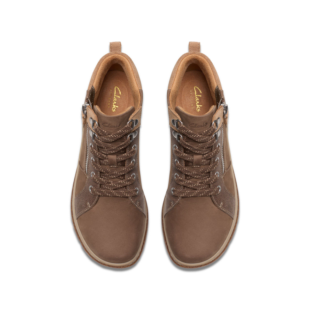 Clarks Orlene Top Womens Dark Sand Waterproof Lace Boot
