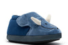 Clarks Fluffy Snug Boys Navy Dinosaur Slipper