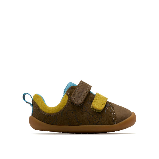 Clarks Roamer Roar T Boys Green Baby Shoes