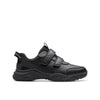Clarks Feather Shine Boys Black School Shoe