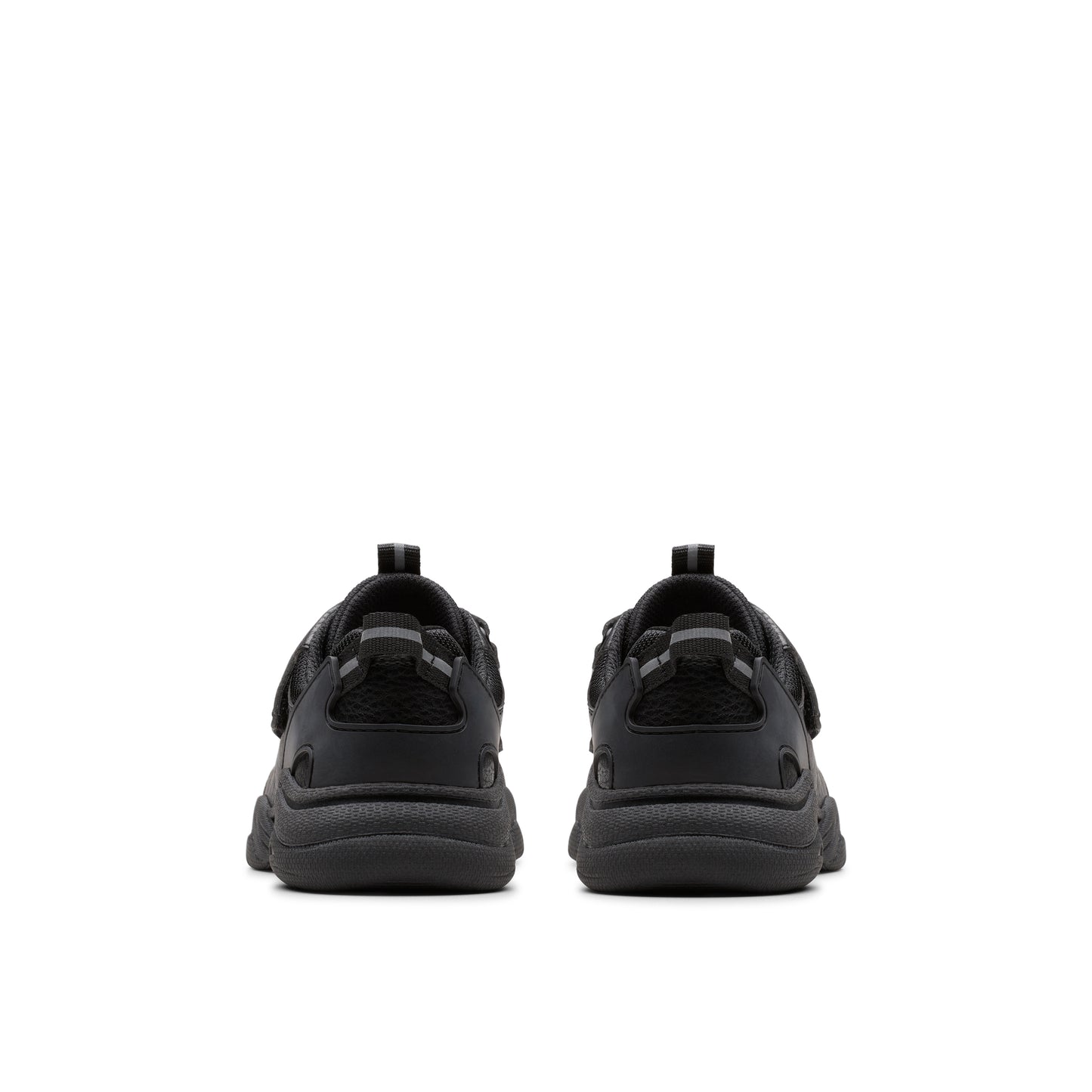 Clarks Feather Shine Boys Black School Shoe