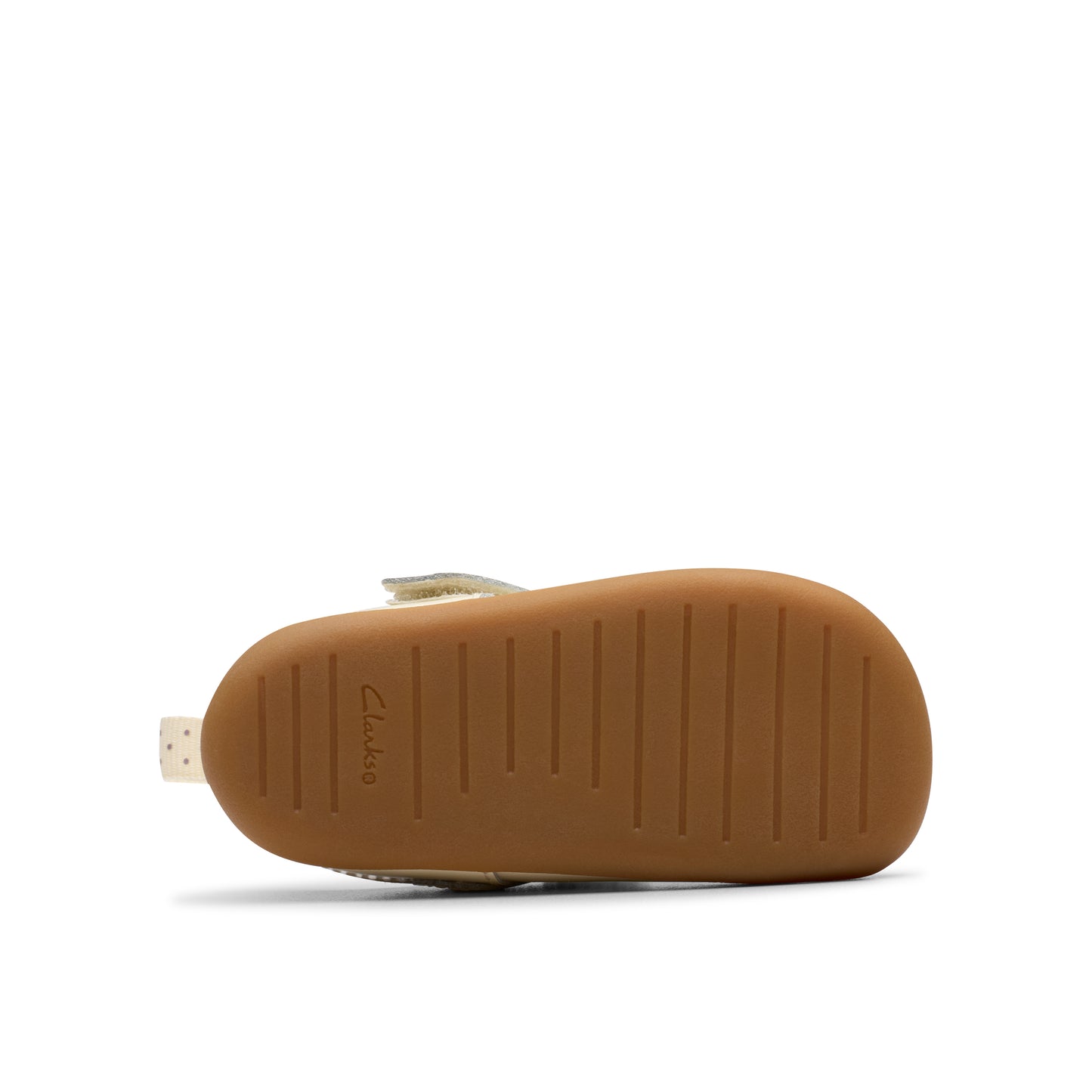 Clarks Roamer Trim T Girls Off White Bow Shoe
