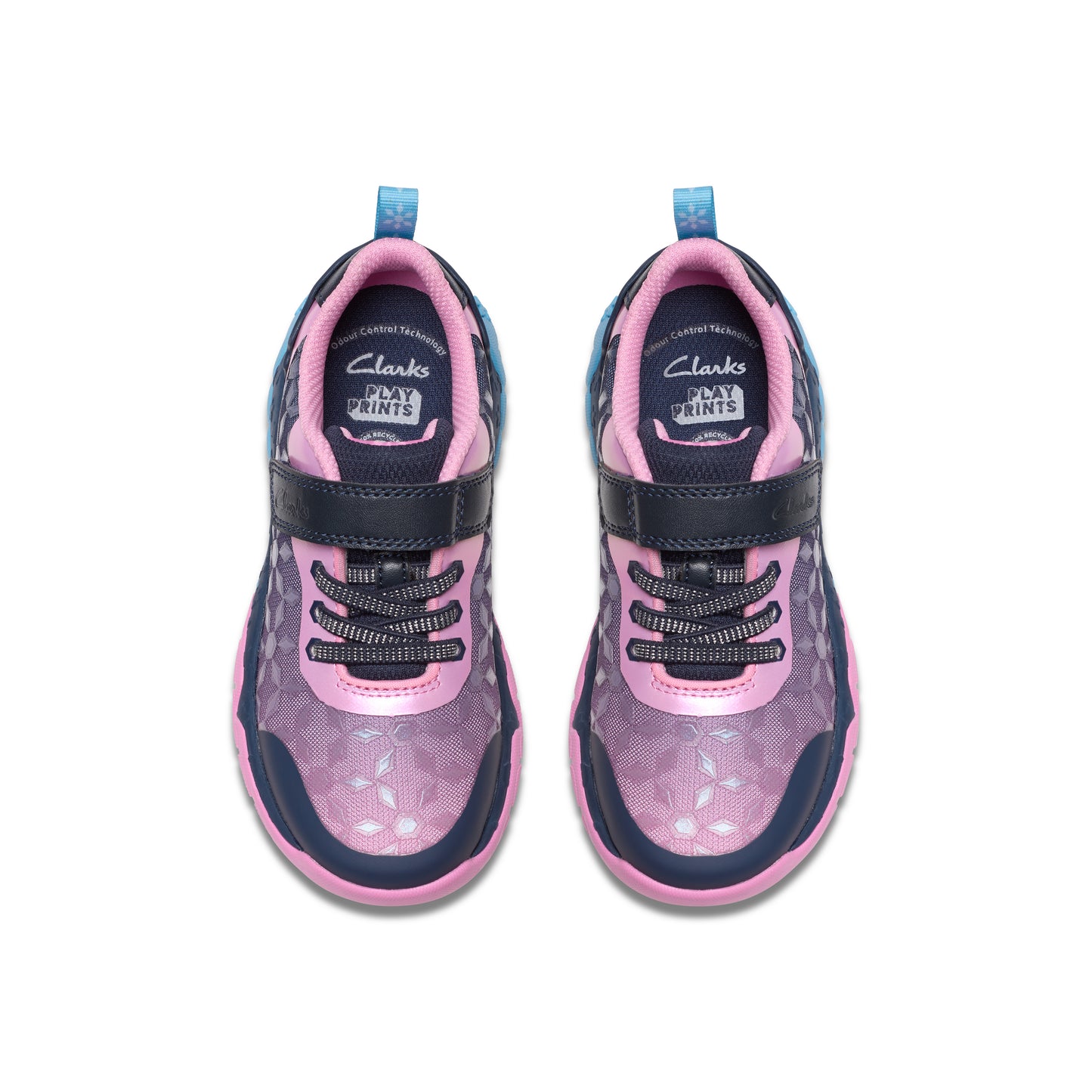 Clarks Tidal Trail K Girls Navy Trainer