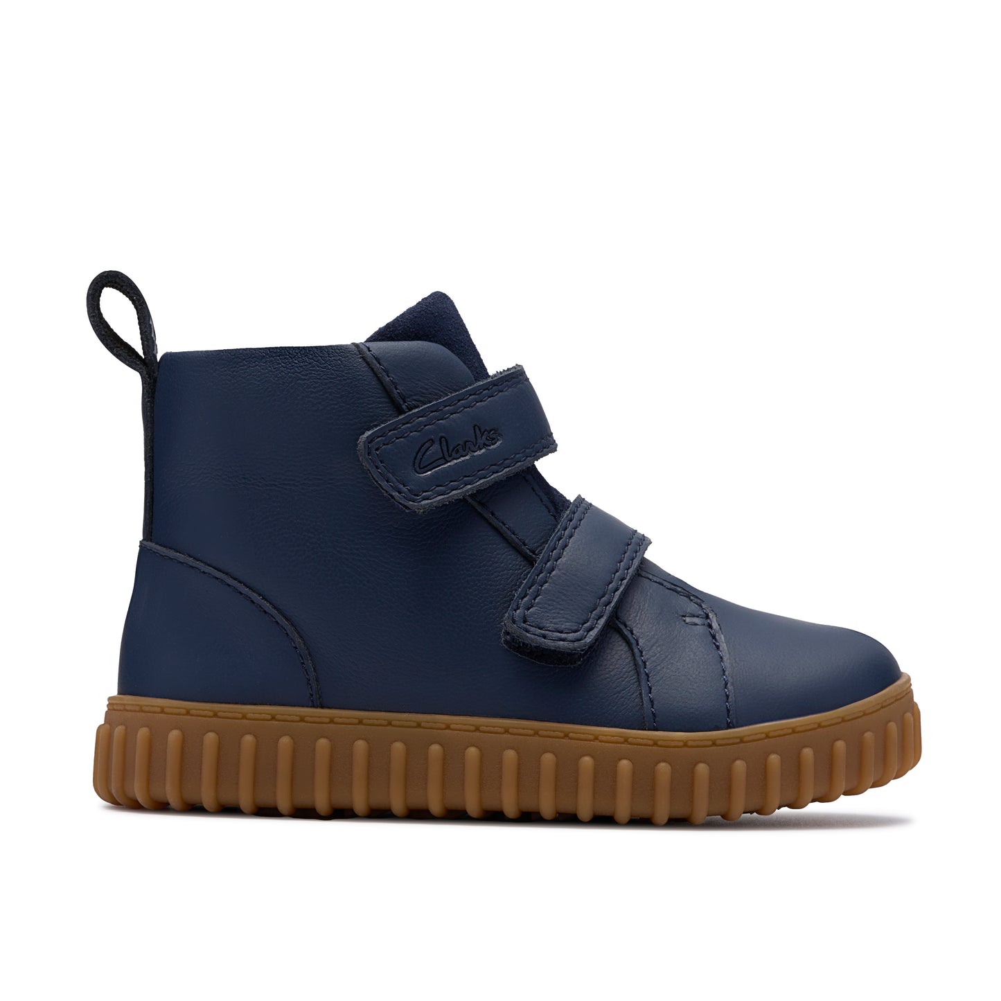 Clarks Cove Sky T Boys Navy Gum Sole Boot