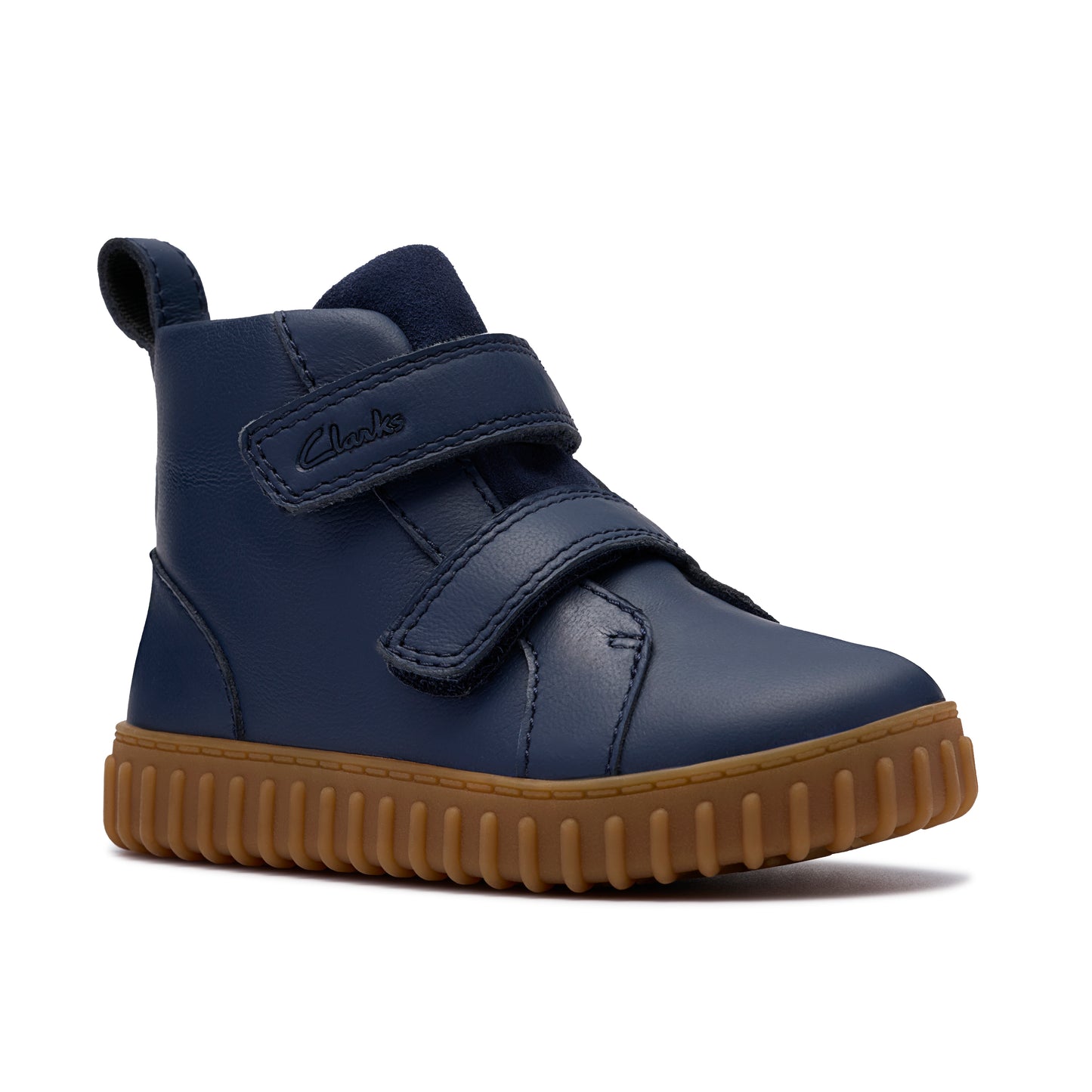 Clarks Cove Sky T Boys Navy Gum Sole Boot