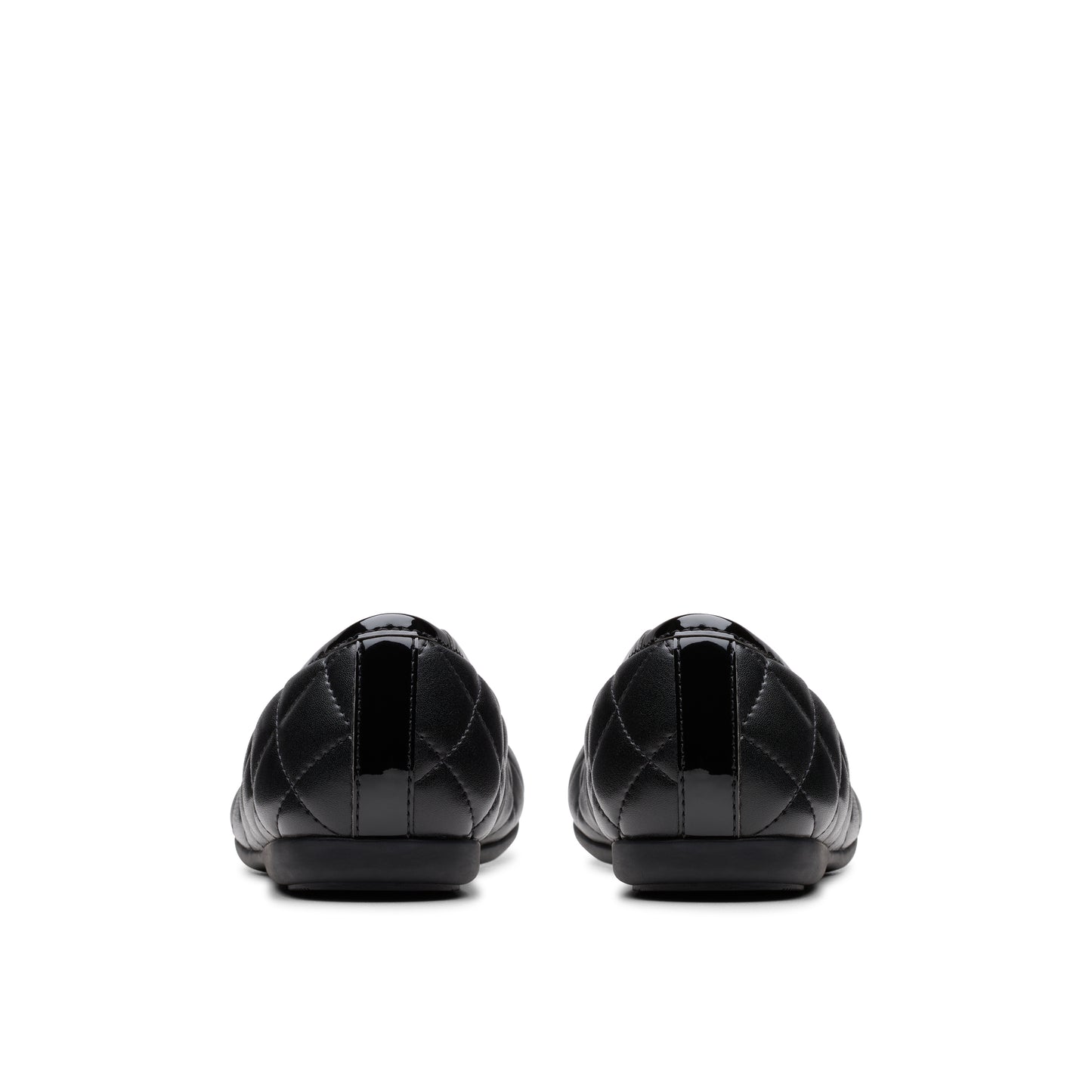 Clarks Dance Cap Girls Black Slip On School Shoe