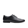 Clarks Finja Wing Y Girls Black Lace School Shoe