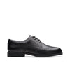 Clarks Tapa Pure Y Girls Black Lace School Shoe