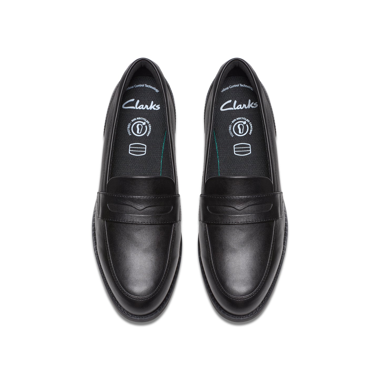 Clarks Tapa Edge Girls Black Loafer School Shoe