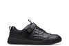 Clarks Laser Cross K Boys Black School Shoes