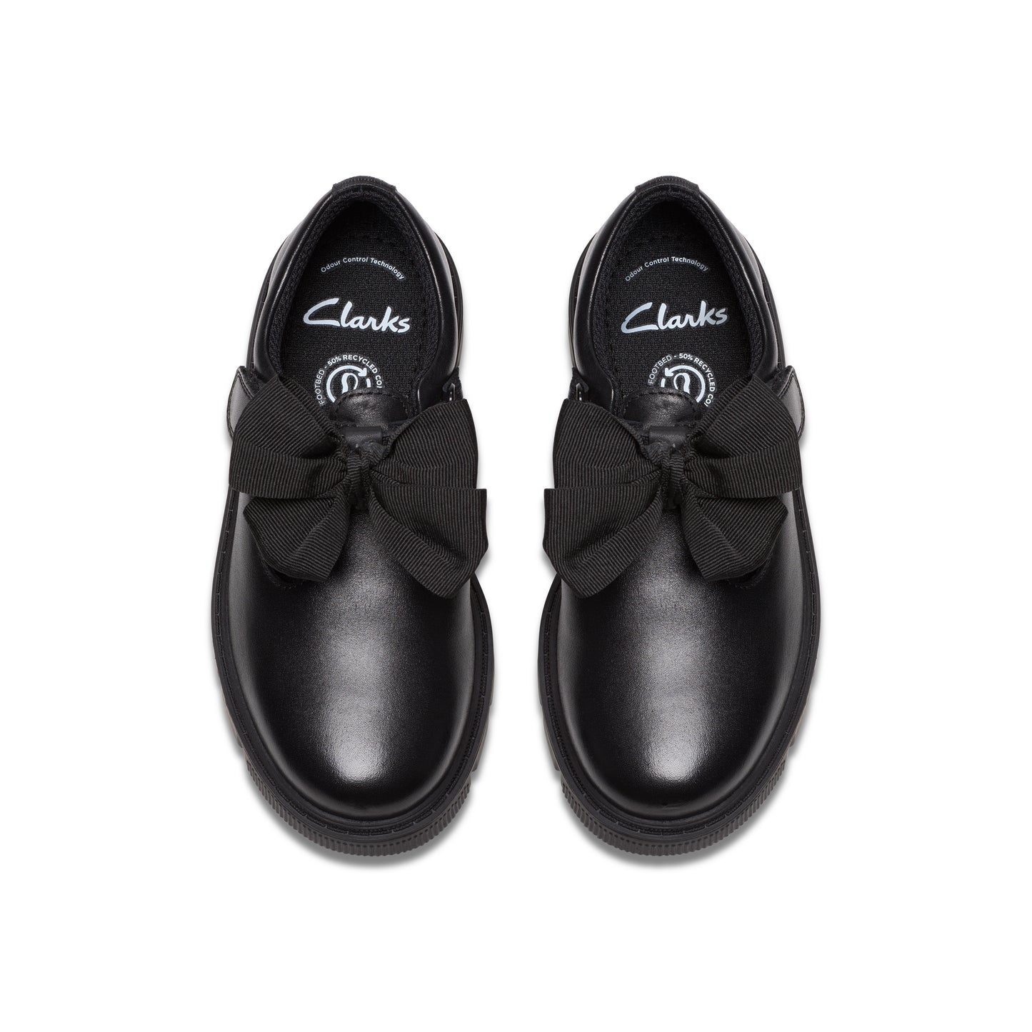 Clarks Lorcam Hope Girls Black T-Bar Chunky School Shoe