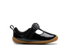 Clarks Roamer Trim T Girls Black Patent Bow Shoe