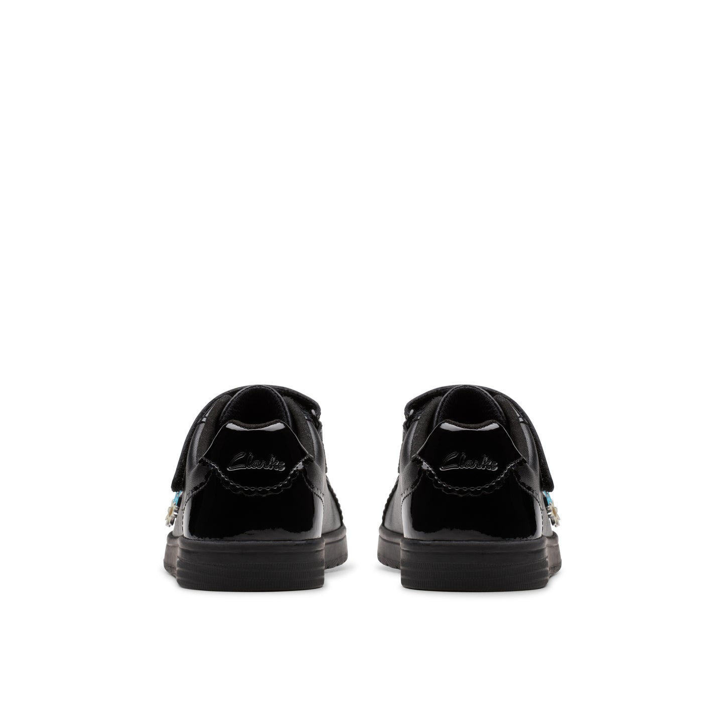 Clarks Disco Charm Girls Black Trainer School Shoe