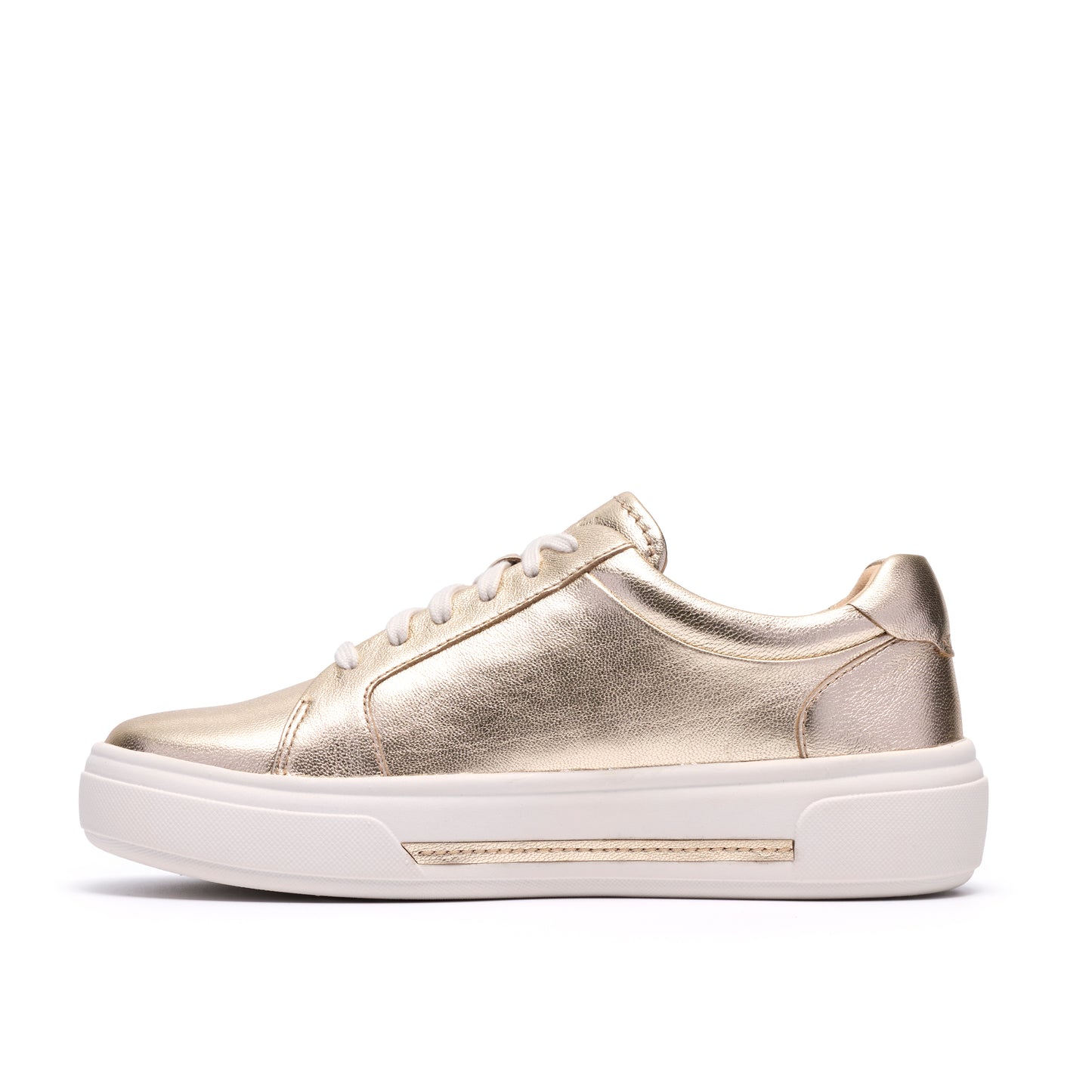 Clarks Hollyrose Zip Womens Gold Trainer