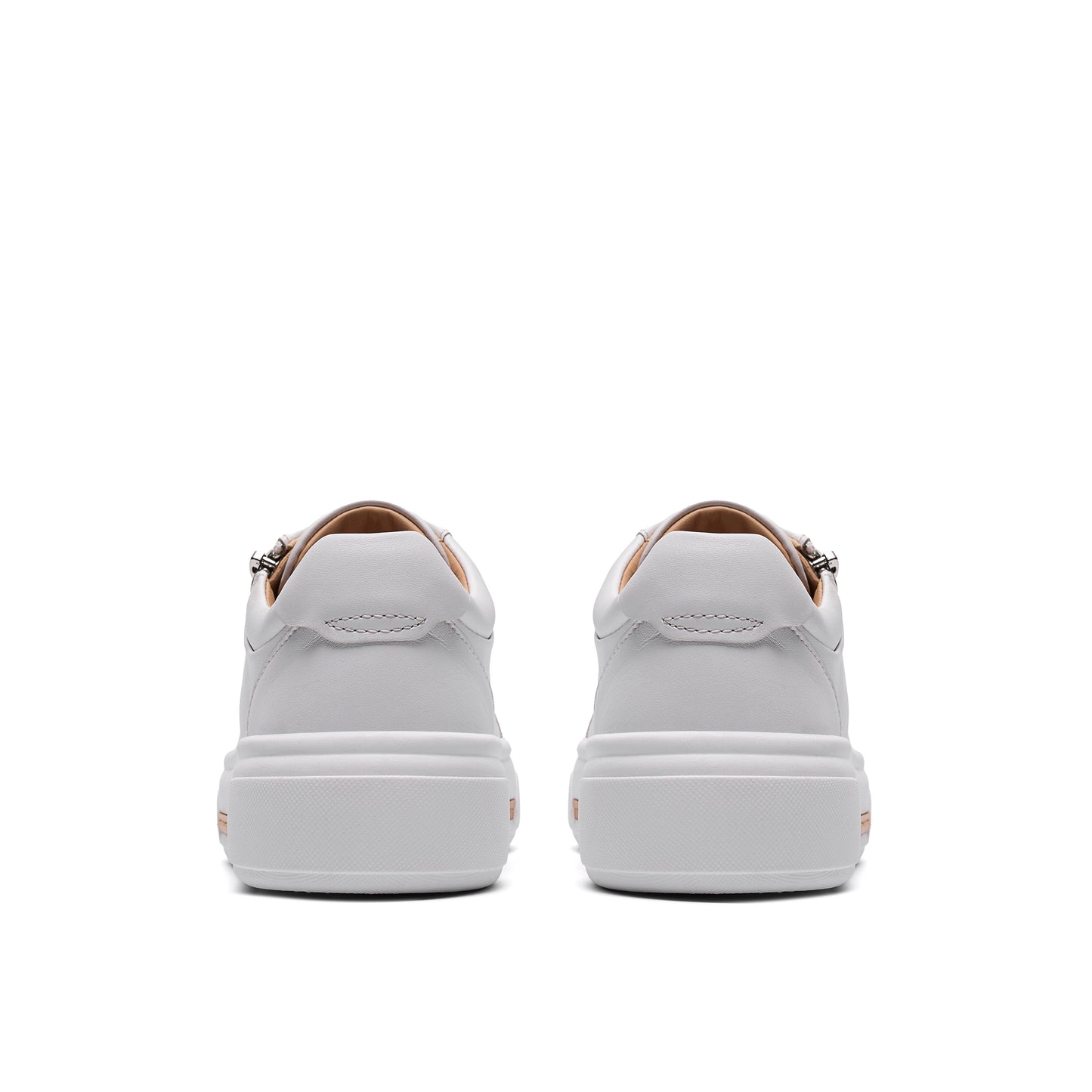 Clarks Hollyrose Zip Womens White Trainer