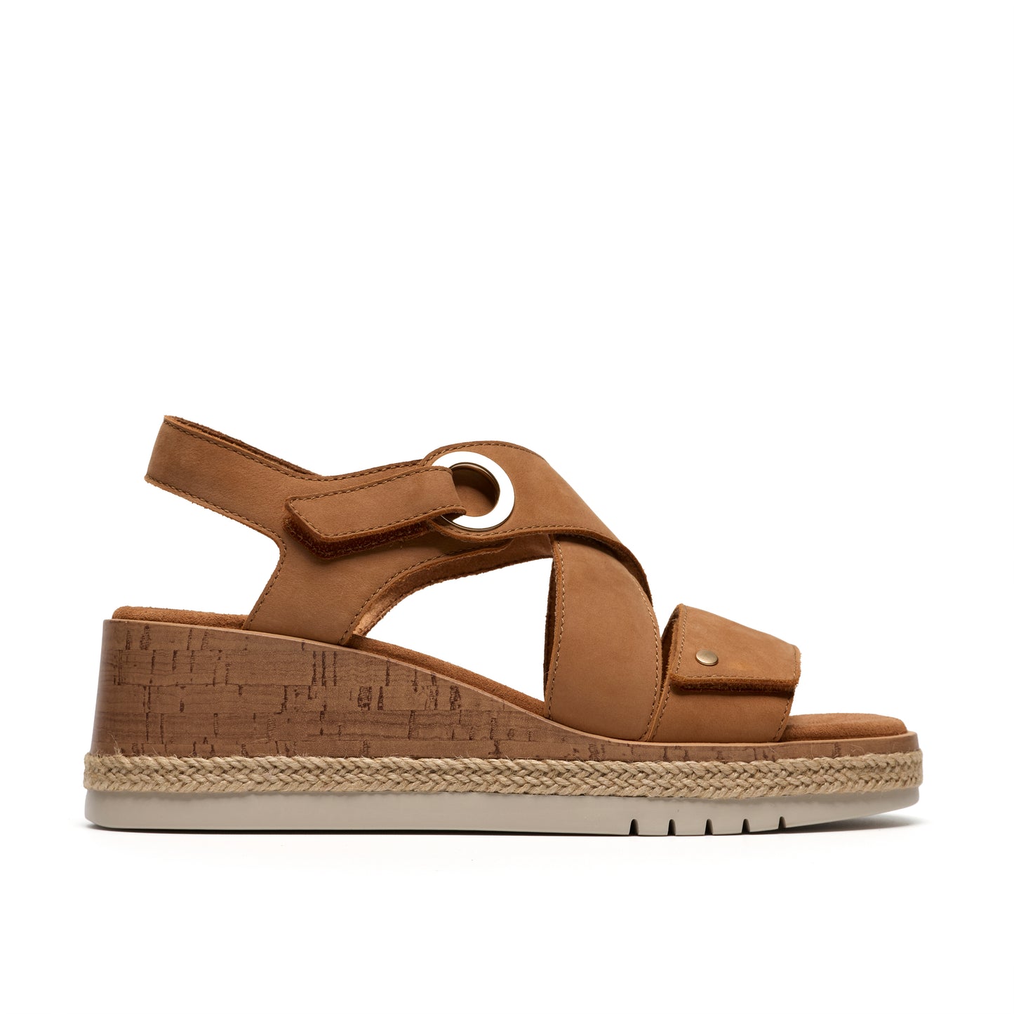 Clarks Kidiki Sun Womens Tan Wedge Sandal