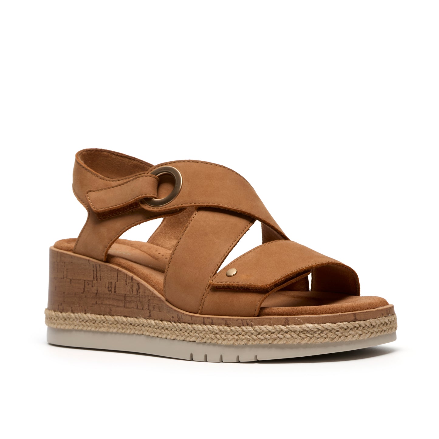 Clarks Kidiki Sun Womens Tan Wedge Sandal