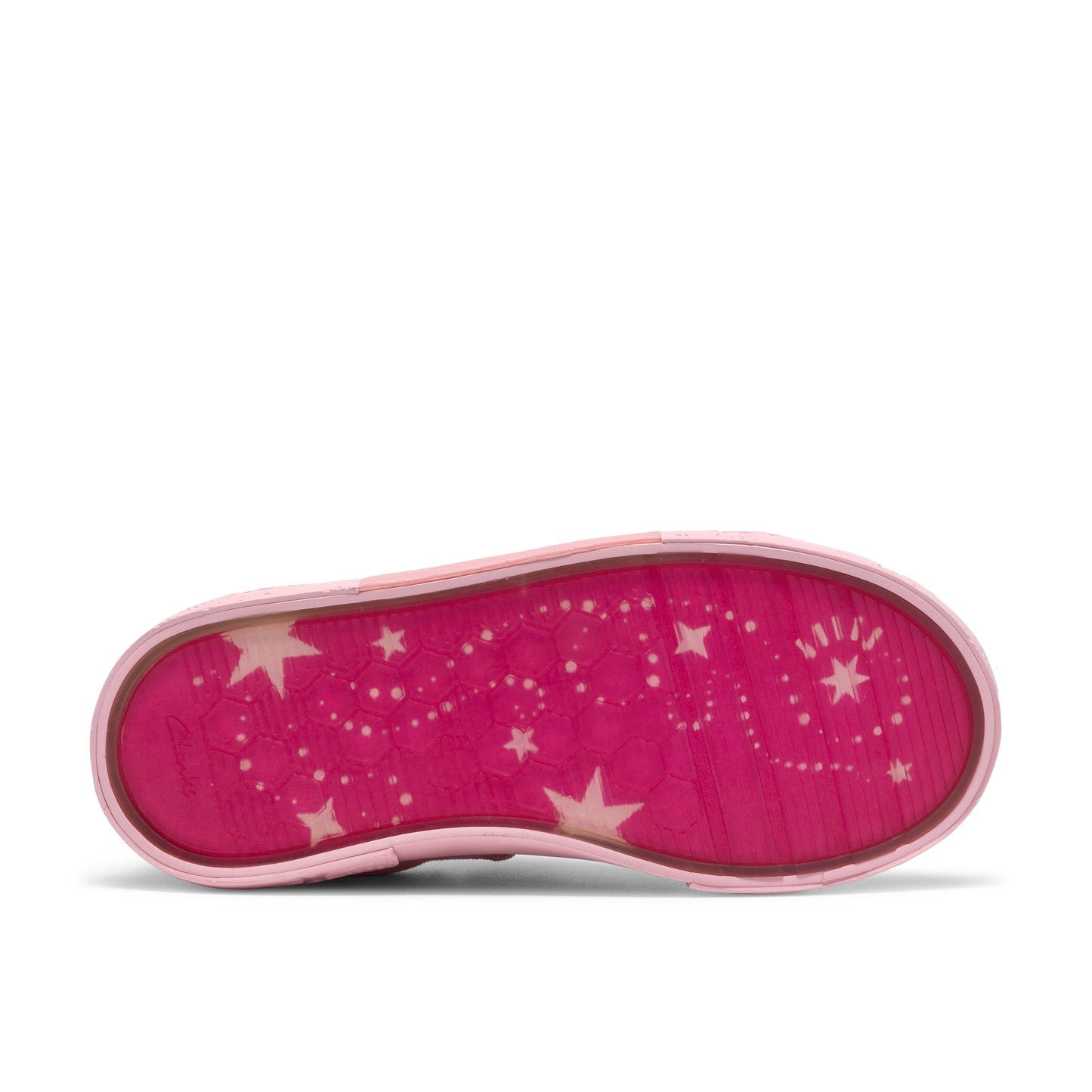 Clarks Foxing Gleam K Girls Pink Canvas Trainer