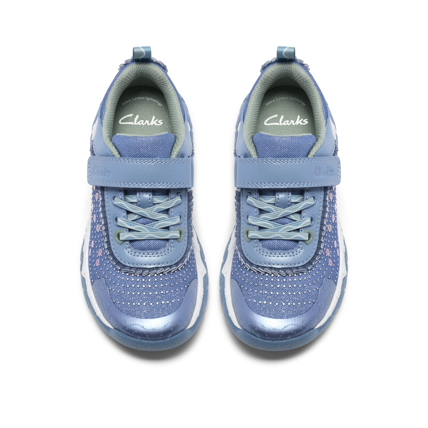 Clarks Tidal Wish K Girls Denim Trainer