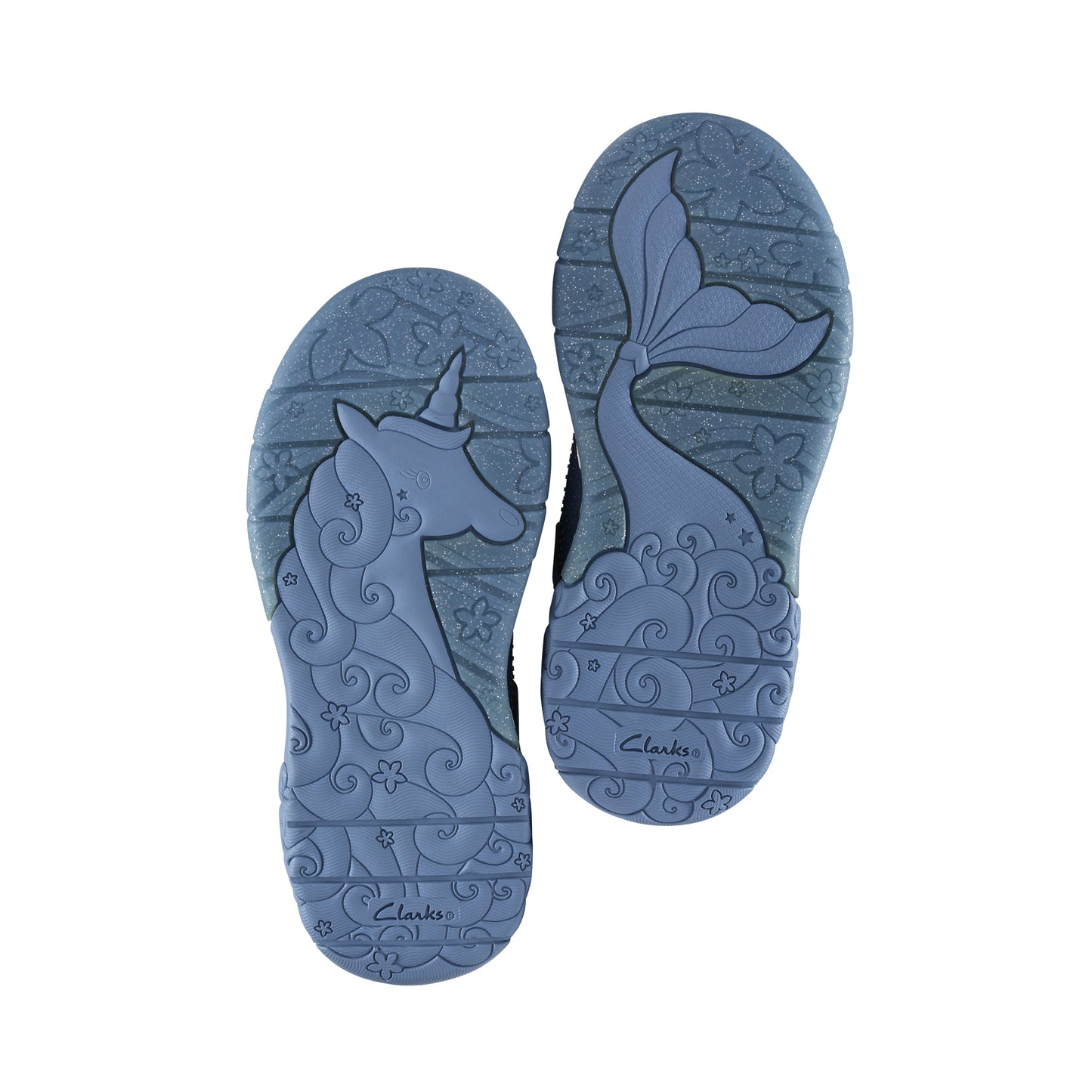 Clarks Tidal Wish K Girls Denim Trainer