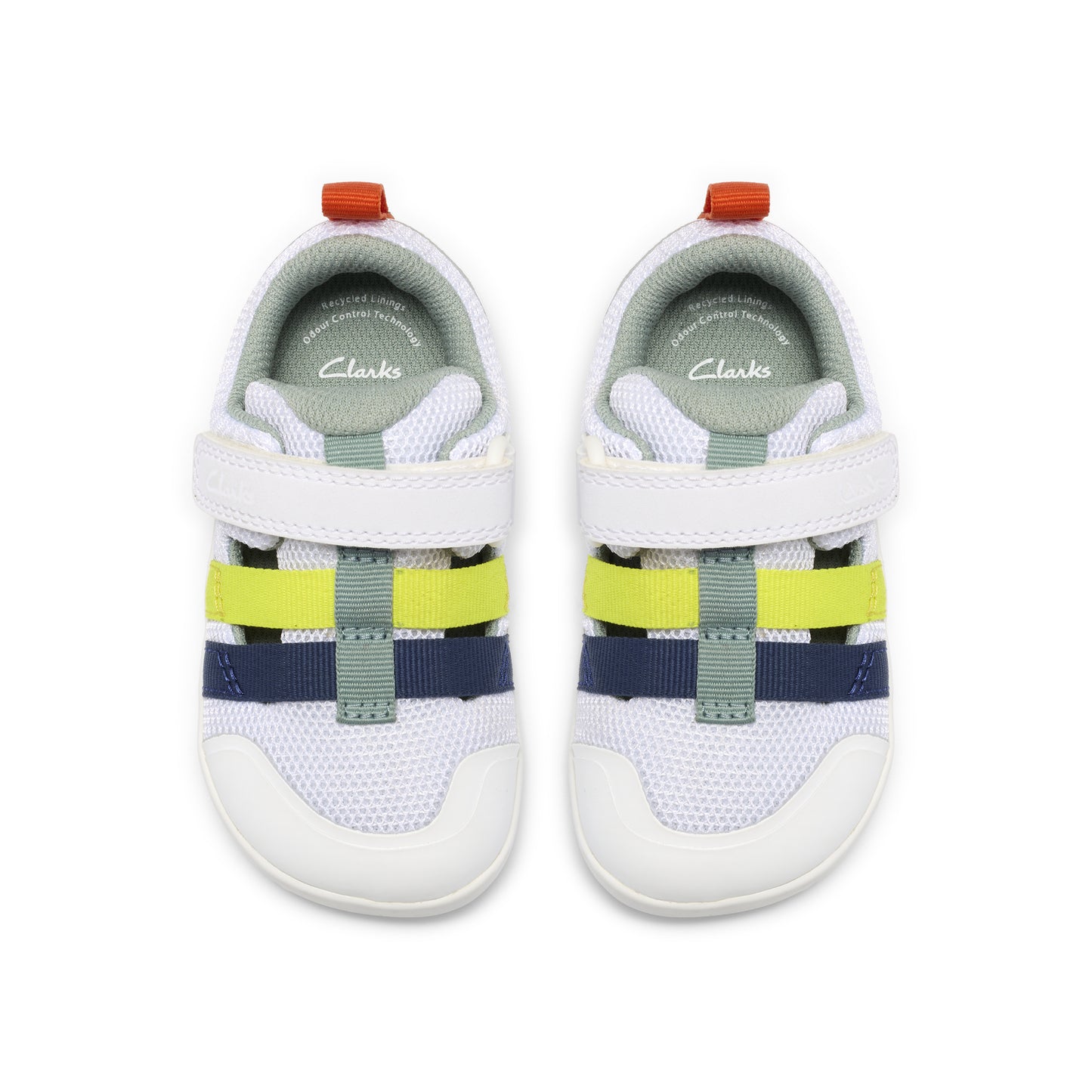 Clarks Harbour Flex T White Barefoot Summer Shoes