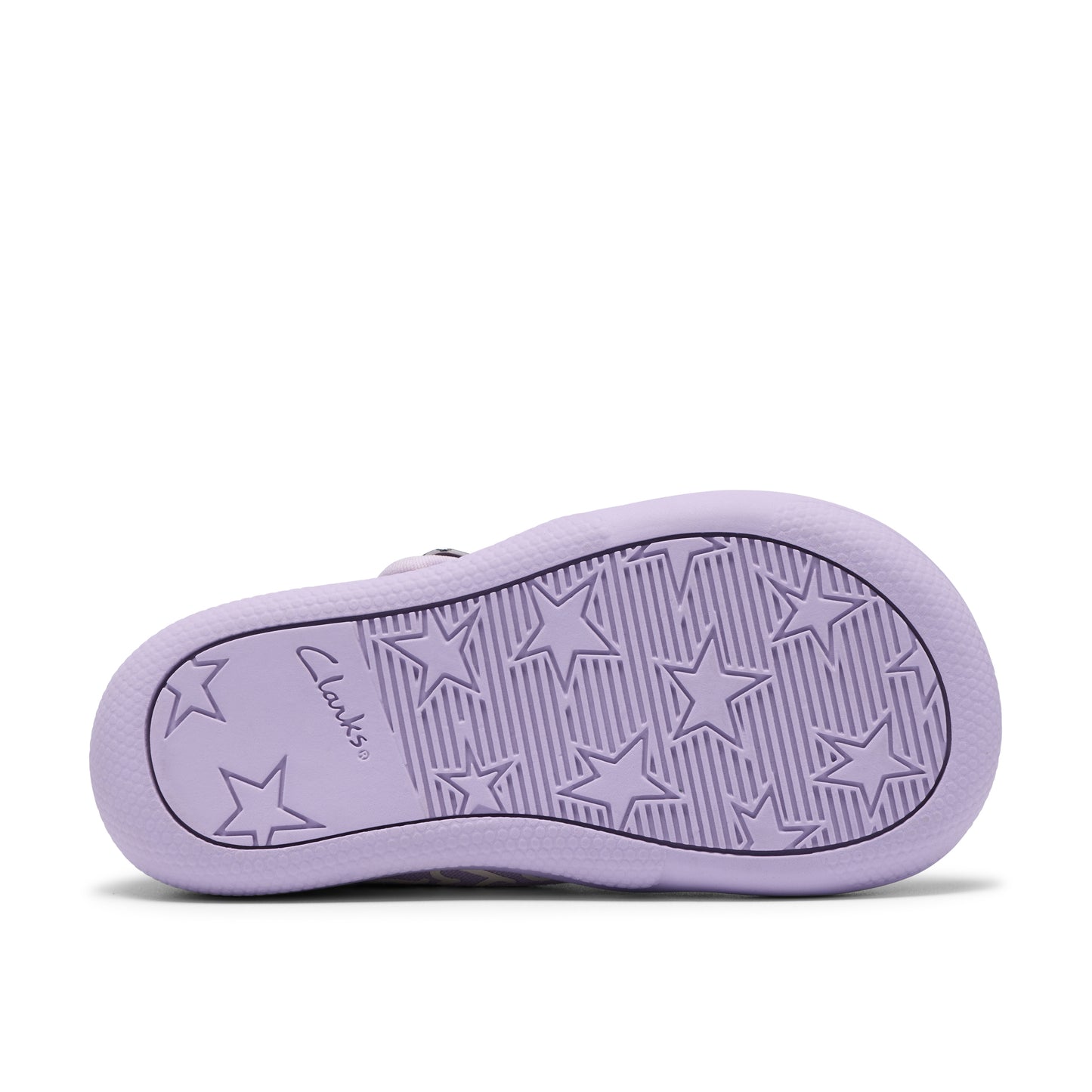 Clarks Briley Way T Lilac Heart T-Bar Canvas Shoe