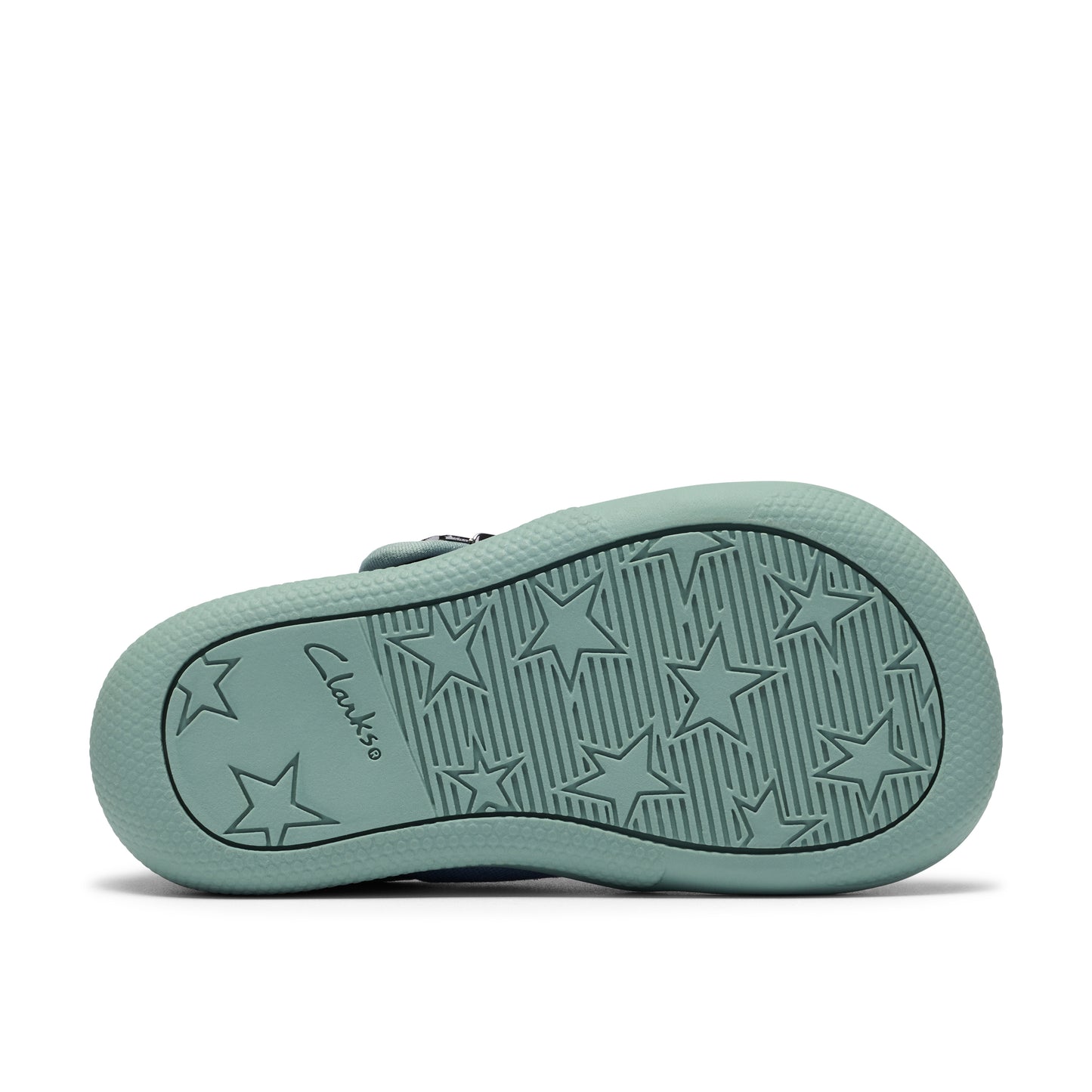 Clarks Briley Way T Blue Turtle T-Bar Canvas Shoe