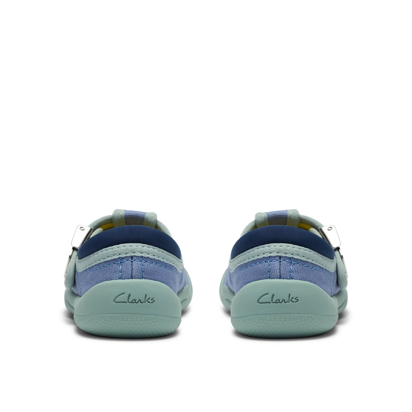 Clarks Briley Way T Blue Turtle T-Bar Canvas Shoe