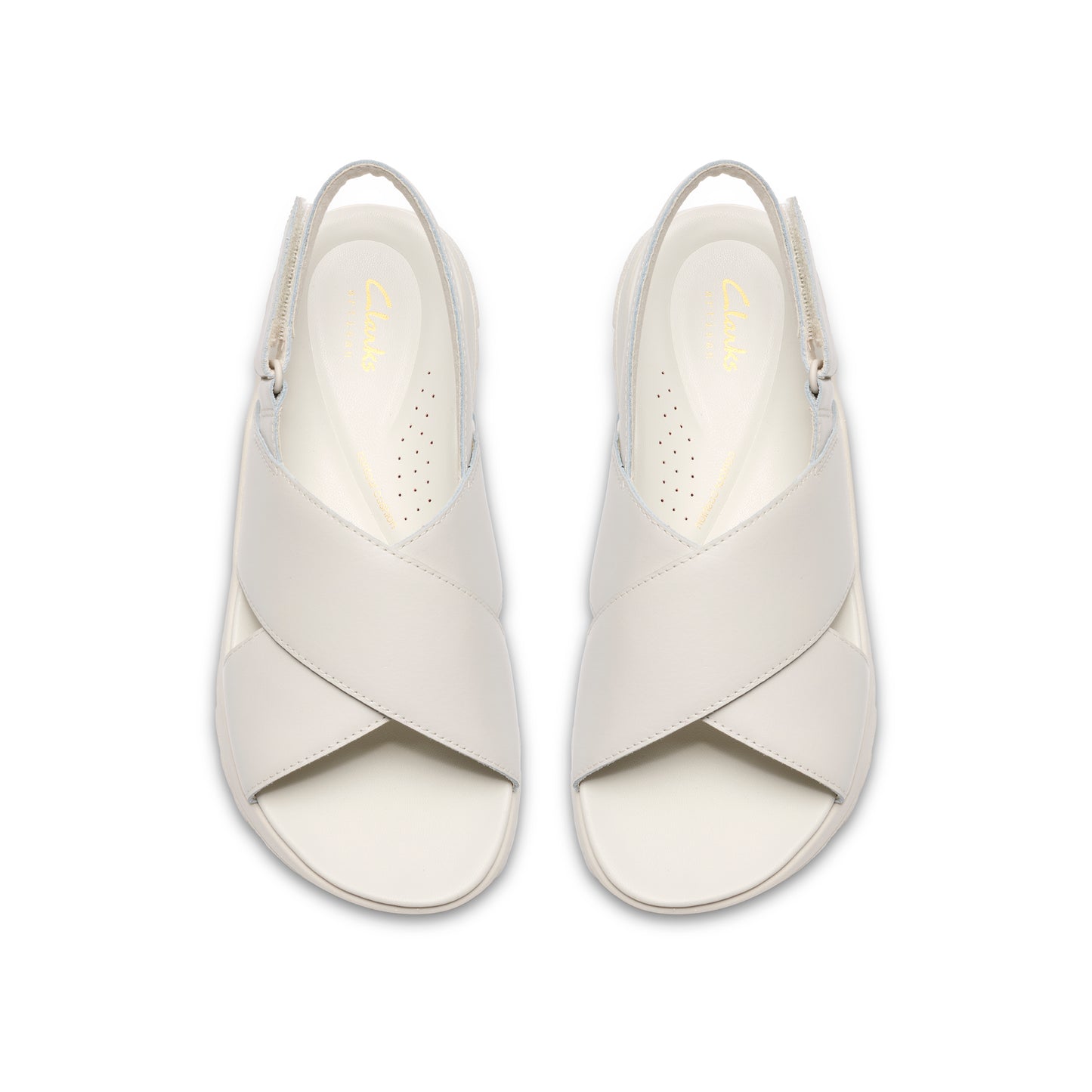 Clarks DashLite Wish Womens White Platform Sandal