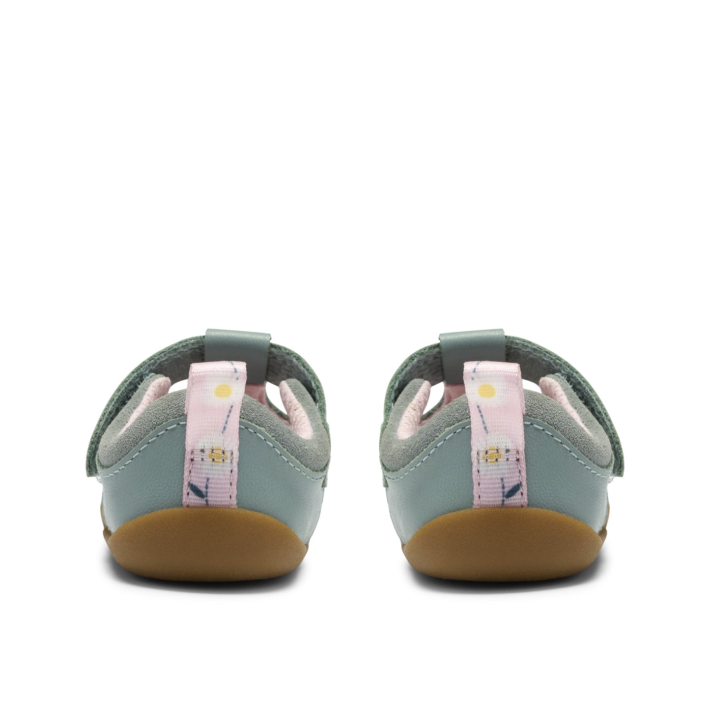 Clarks Roamer Flora T Girls Green Daisy Shoe