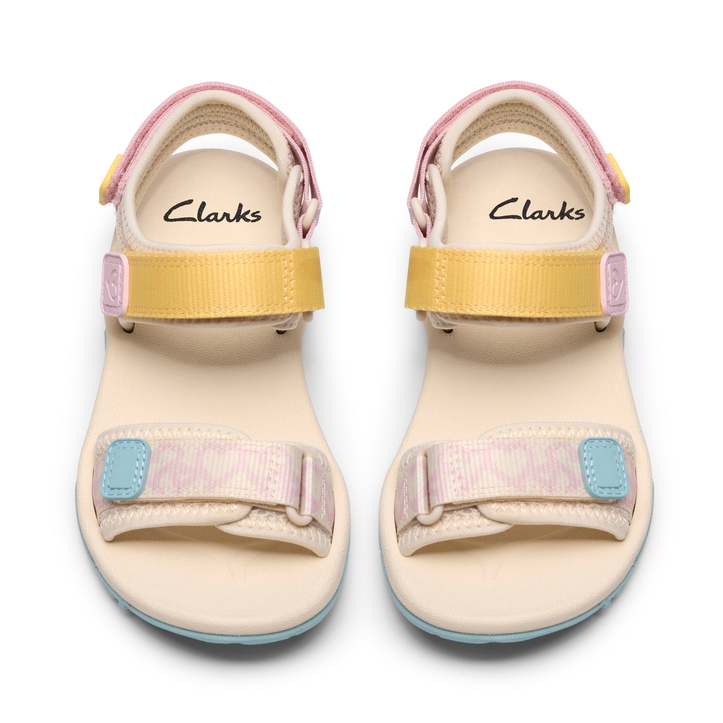 Clarks Wharf Tide K Girls White Combi Sandal