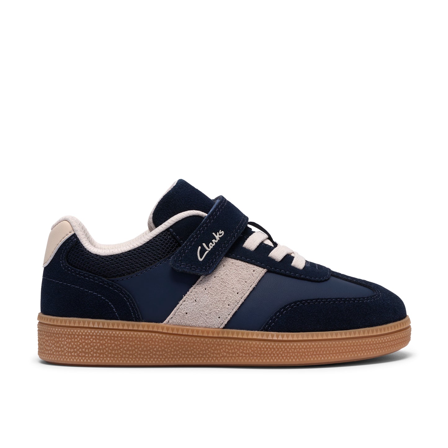 Clarks Cypress Step K Boys Navy Trainers