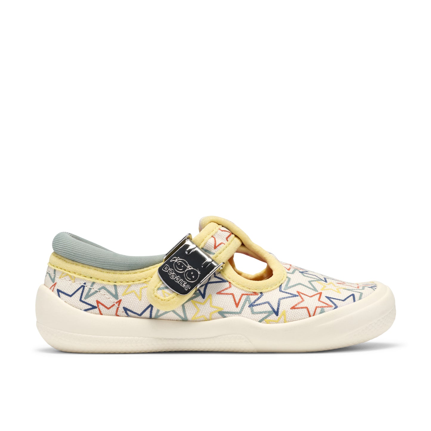 Clarks Briley Way T Cotton Star T-Bar Canvas Shoe
