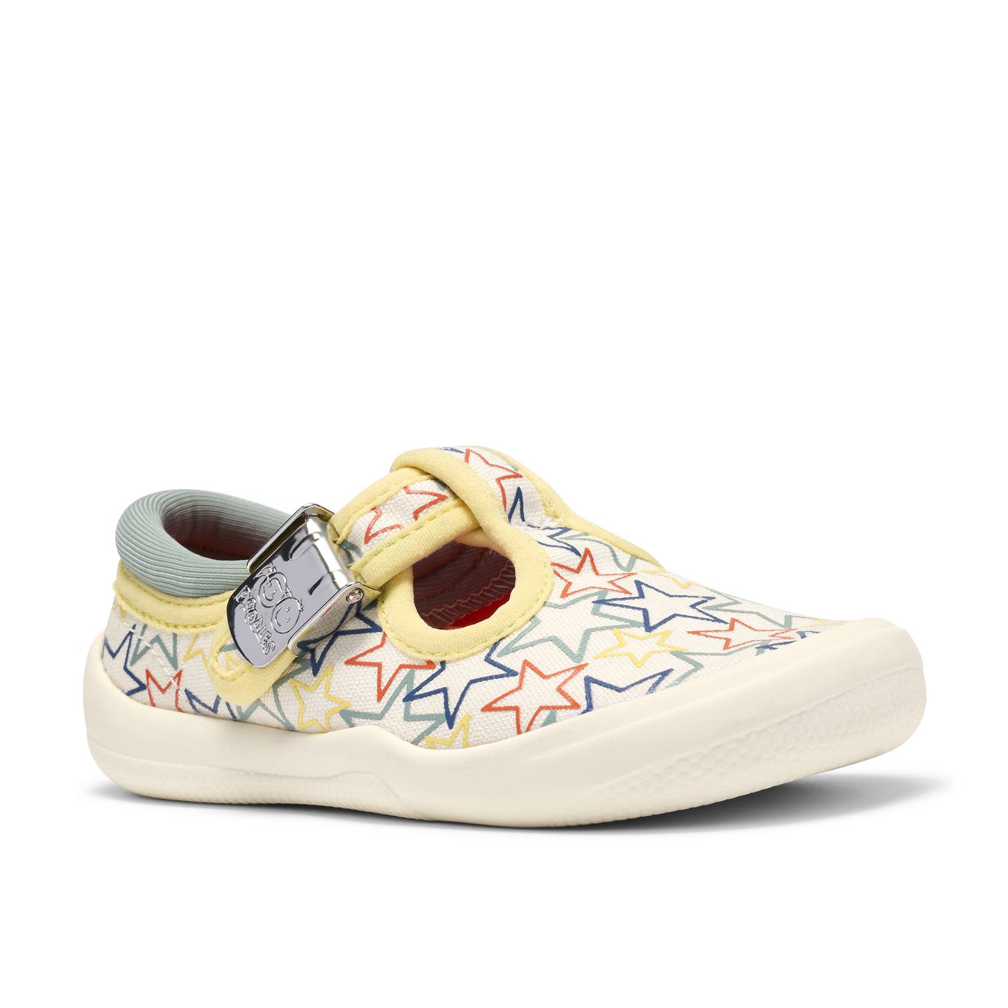 Clarks Briley Way T Cotton Star T-Bar Canvas Shoe