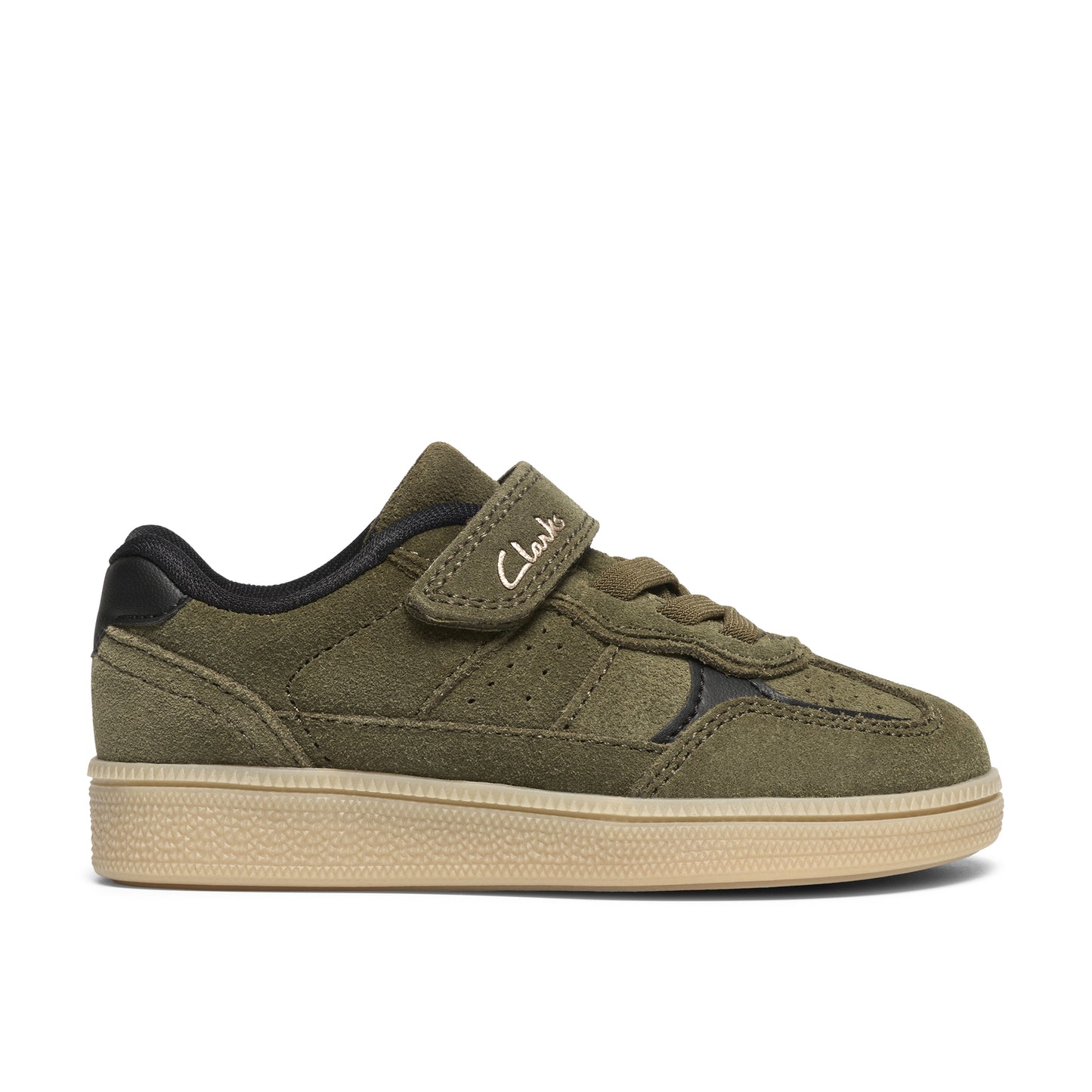Clarks Cypress Pop Boys Khaki Trainers