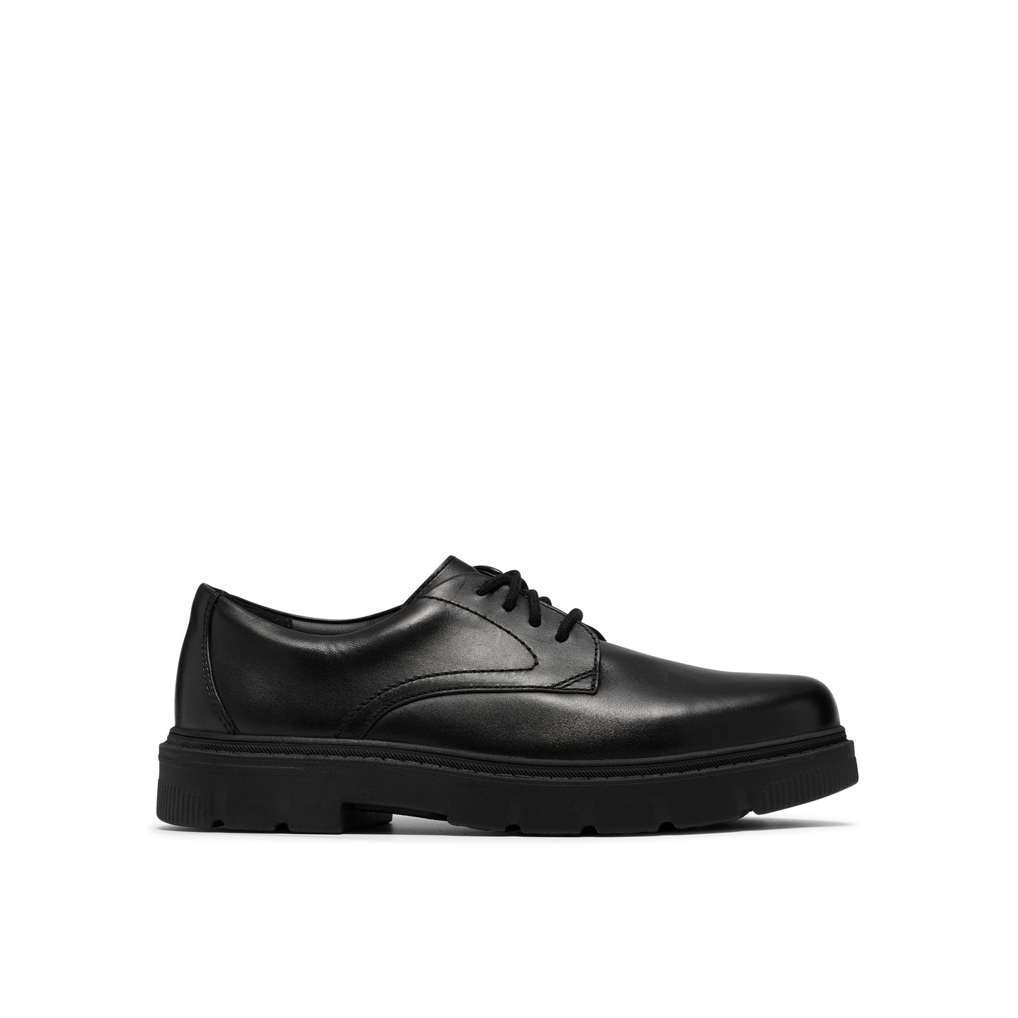 Clarks Lorcam Walk Y Boys Black Lace School Shoes
