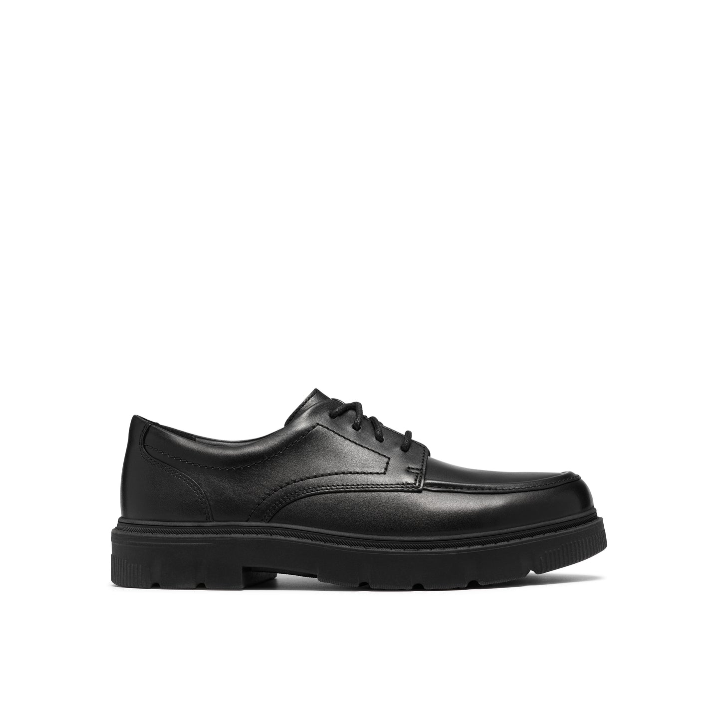 Clarks Lorcam Lane Y Boys Black Lace School Shoes